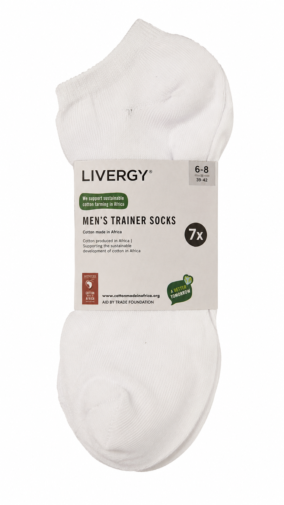 Livergy Men’s 7-Pack Trainer Socks (7 pairs white)