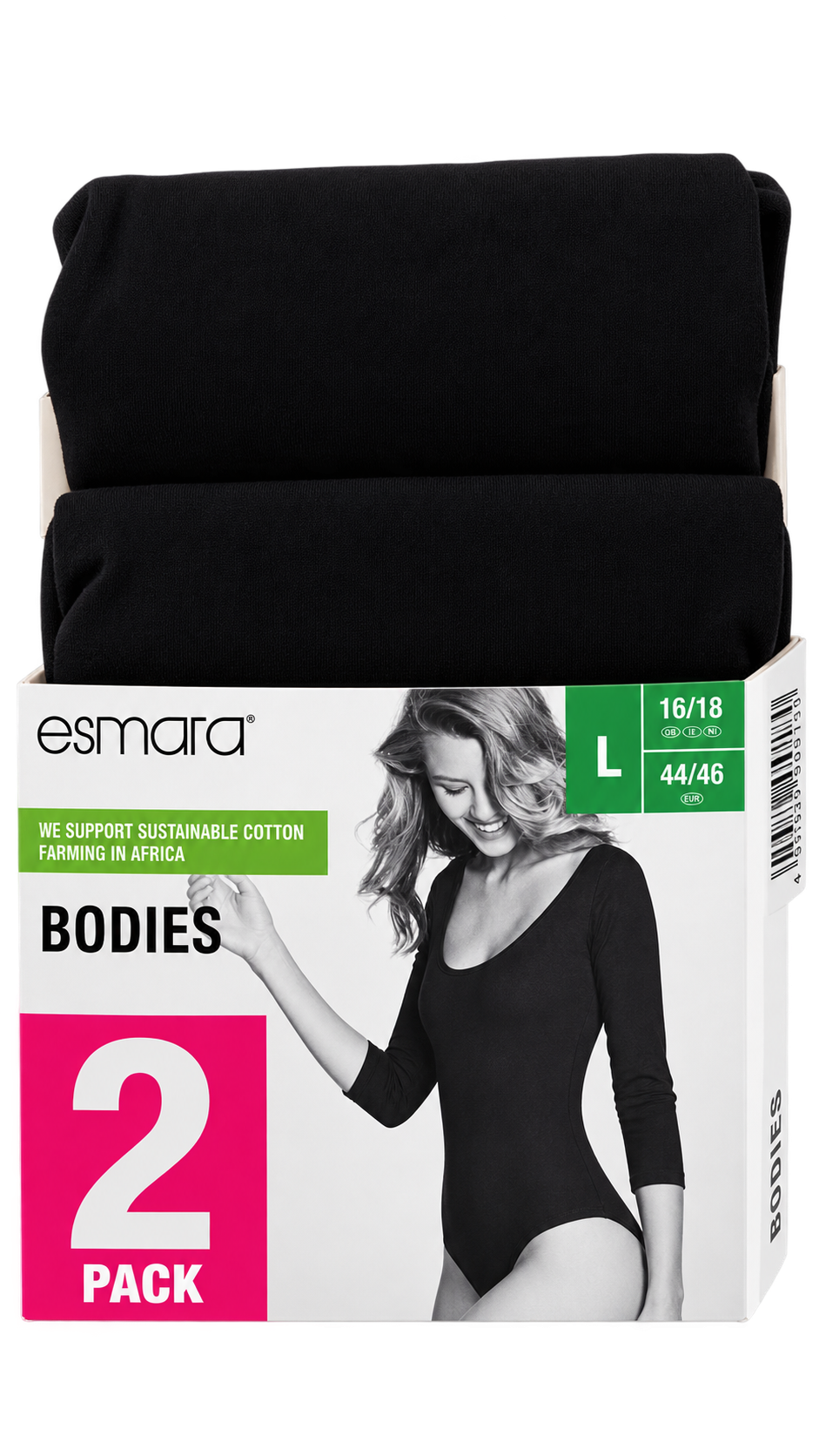 Esmara Women’s Black Bodysuits – 2 Pack