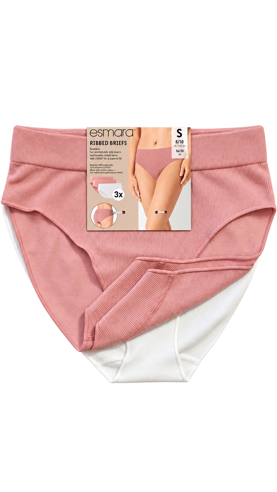 Esmara Ribbed Briefs 3 Pack