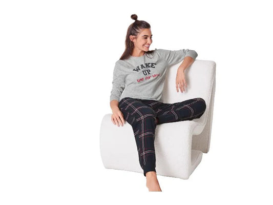 Esmara Women’s Pajama Set – Grey & Navy