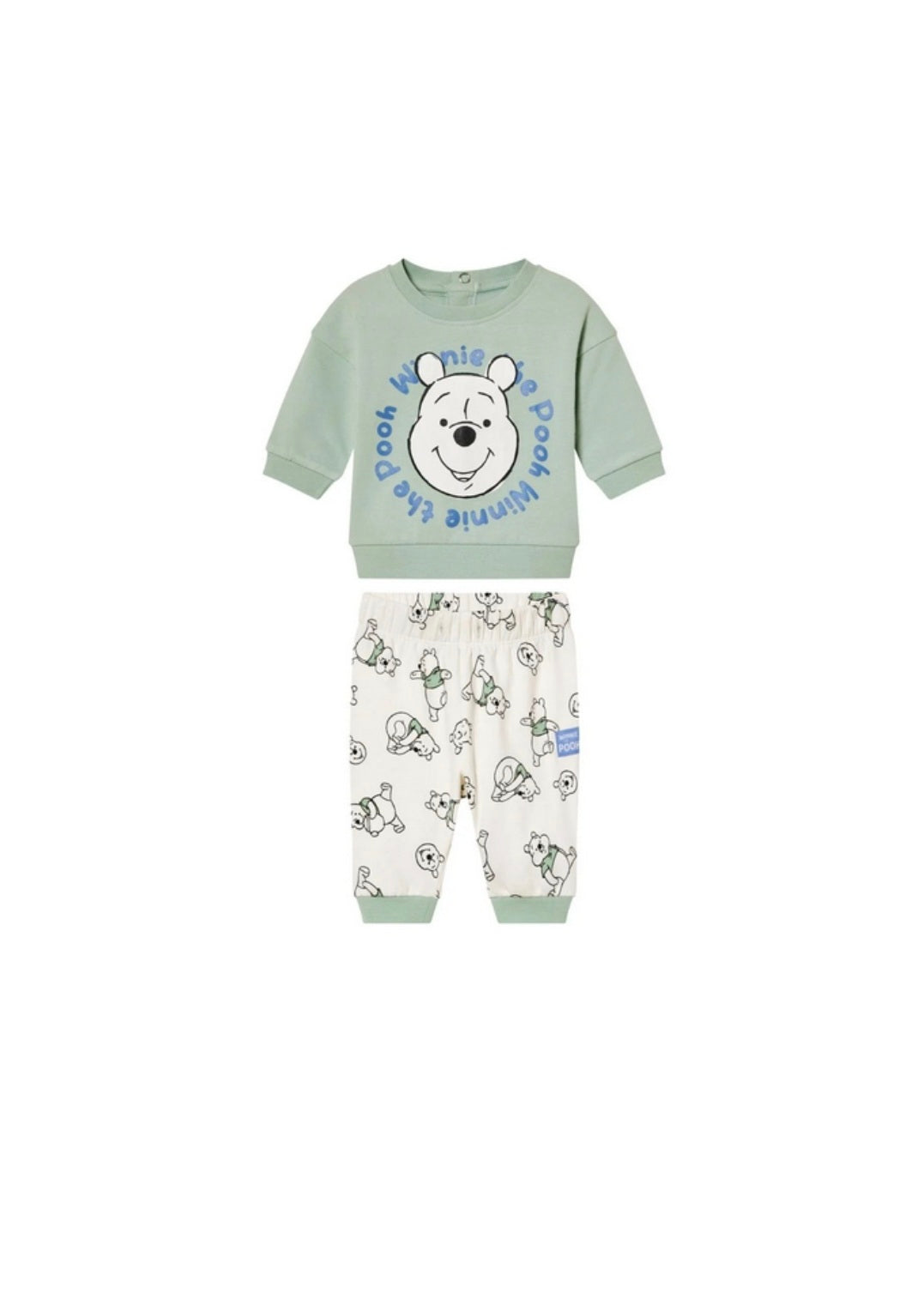 Disney Winnie the Pooh Baby 2-Piece Tracksuit – Green & Cream