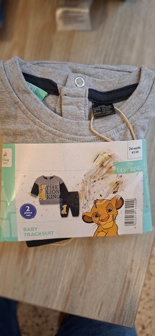 Disney The Lion King Baby 2-Piece Tracksuit – Grey & Black