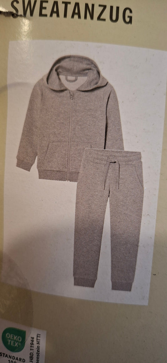 Lupilu Kids’ 2-Piece Sweat Set – Grey(fleece inside)