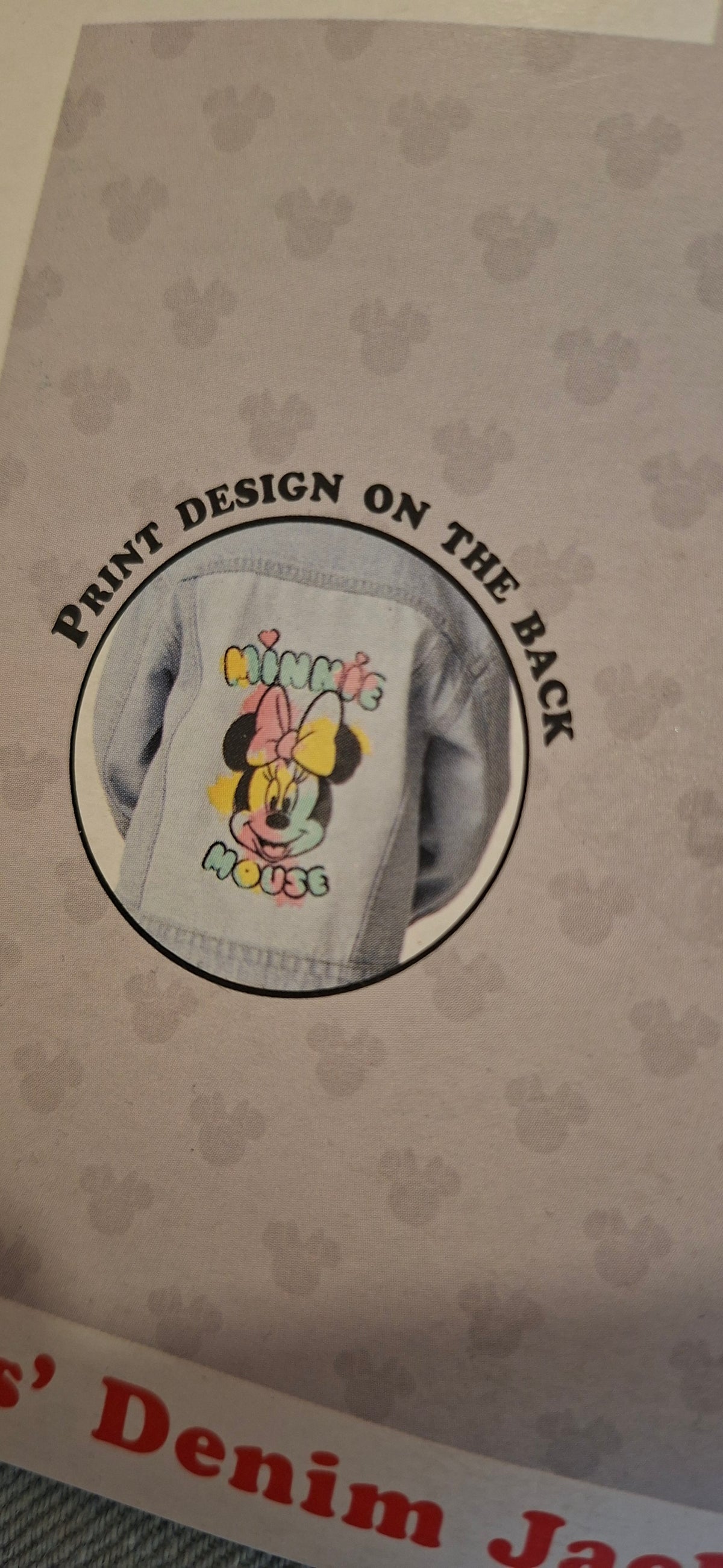 Disney Minnie Mouse Kids’ Denim Jacket – Light Blue