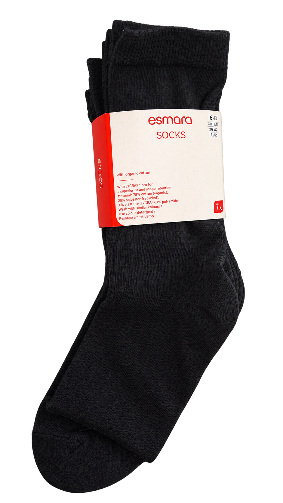 Esmara Black Socks – 7 Pack