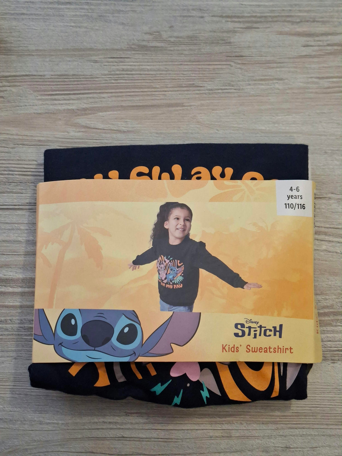 Disney Stitch & Angel Girls’ Sweatshirt – Navy