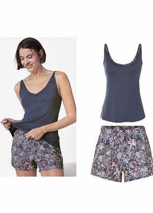 Esmara Women’s Pyjama Shorts Set – Navy Floral