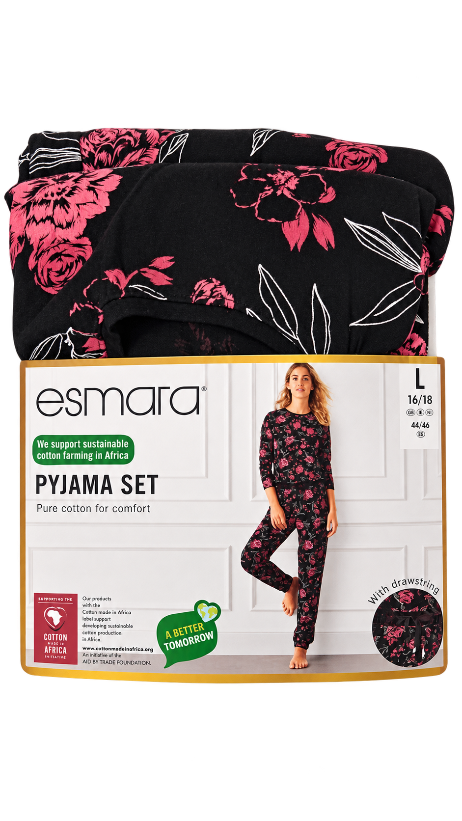 Esmara Women’s Pyjama Set – Black Floral