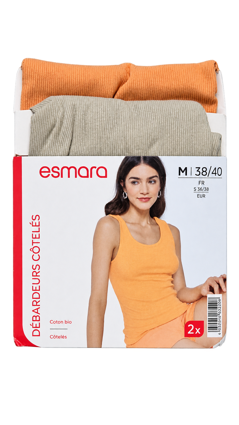 Esmara Women’s Ribbed Vest Tops – 2 Pack