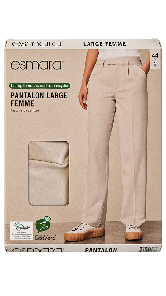 Esmara Women’s Wide-Leg Trousers – Beige