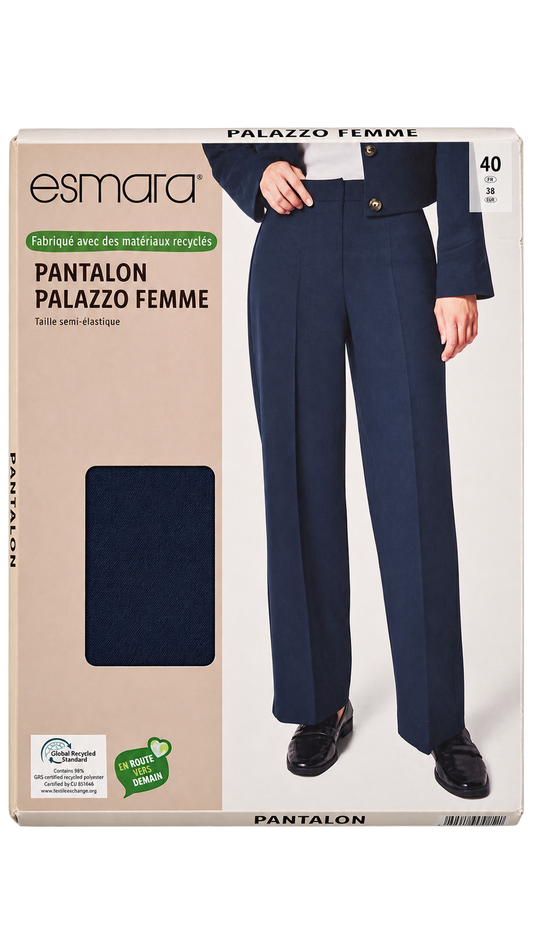 Esmara Women’s Palazzo Trousers – Navy