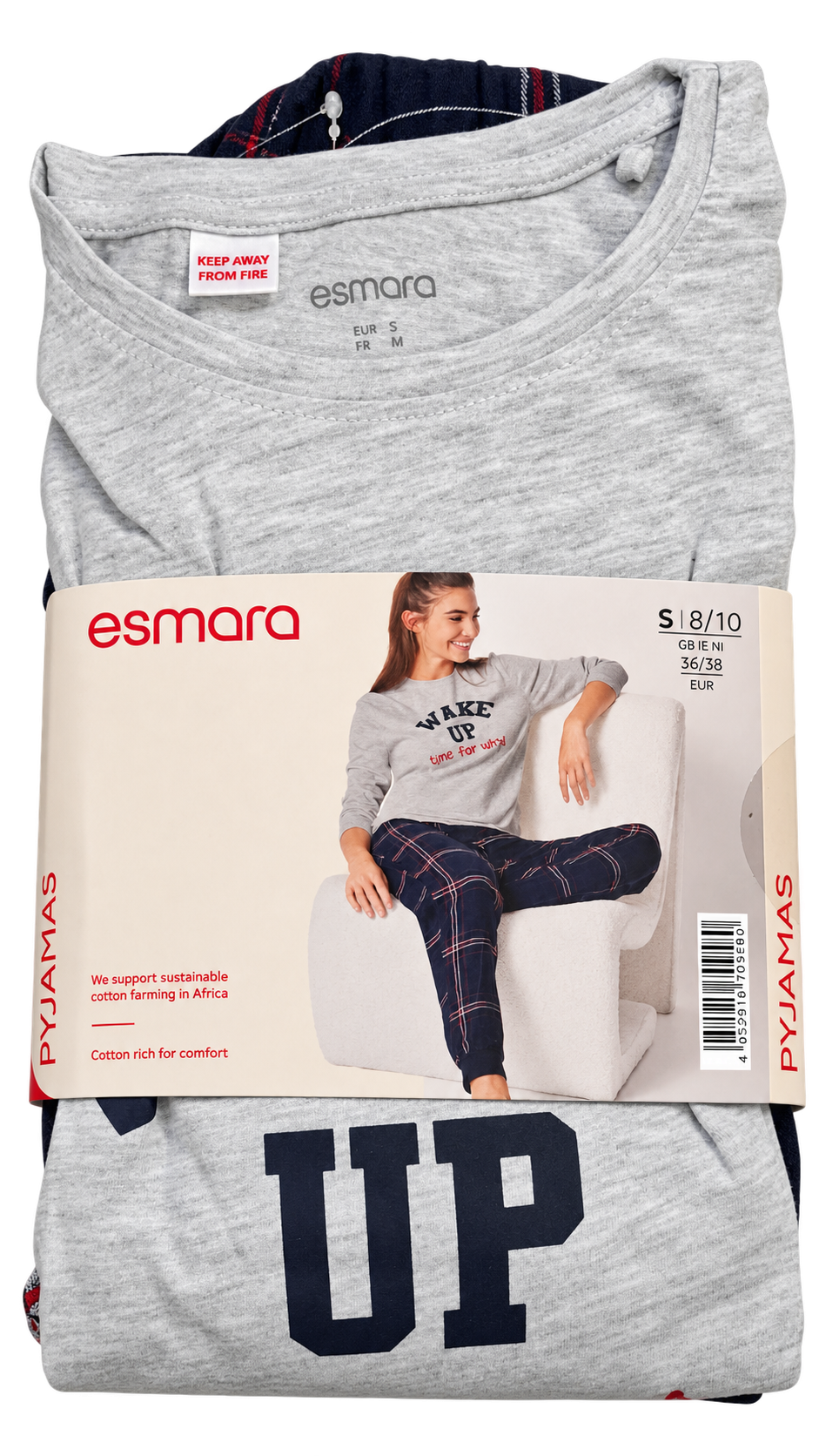 Esmara Women’s Pajama Set – Grey & Navy