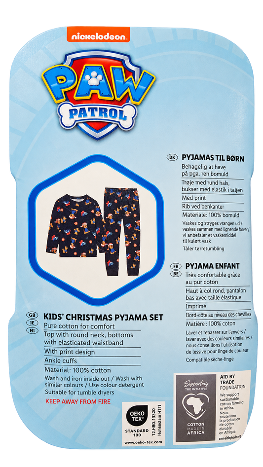 Paw Patrol Kids’ Christmas Pajama Set – Black