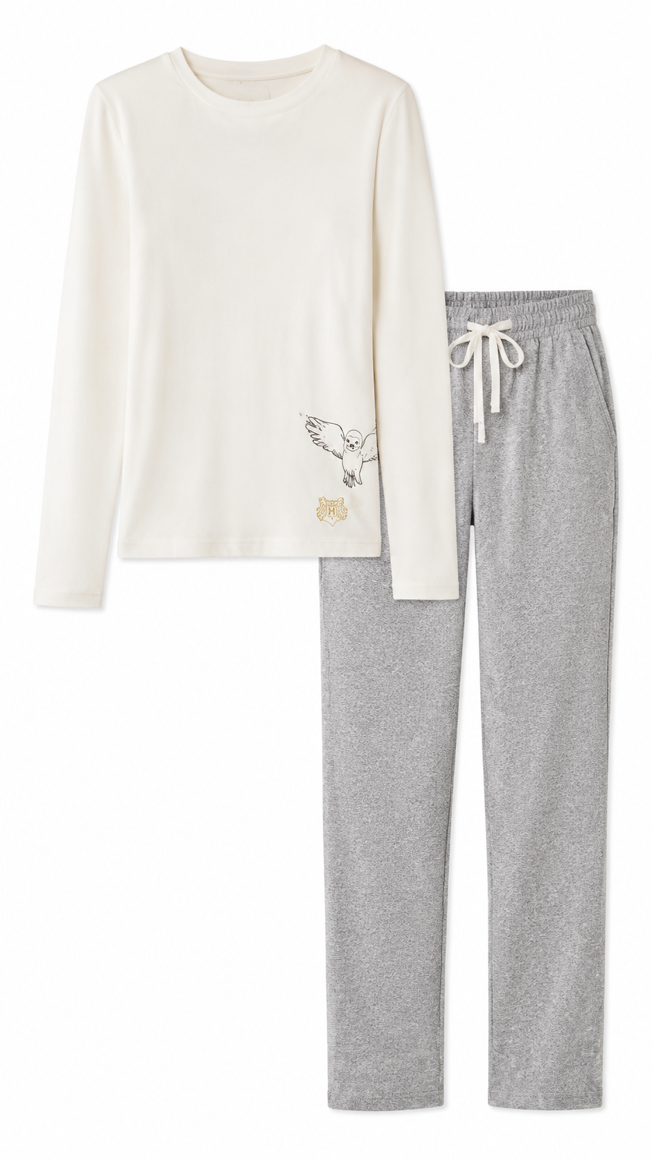 Harry Potter Ladies’ Pyjama Set - White & Grey