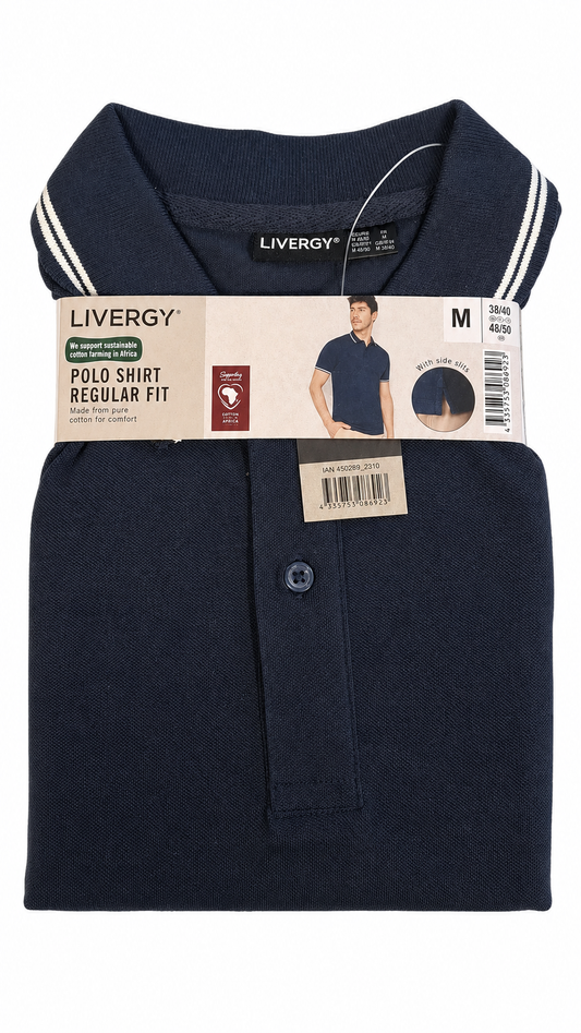 Livergy Men’s Polo Shirt Regular Fit - Navy