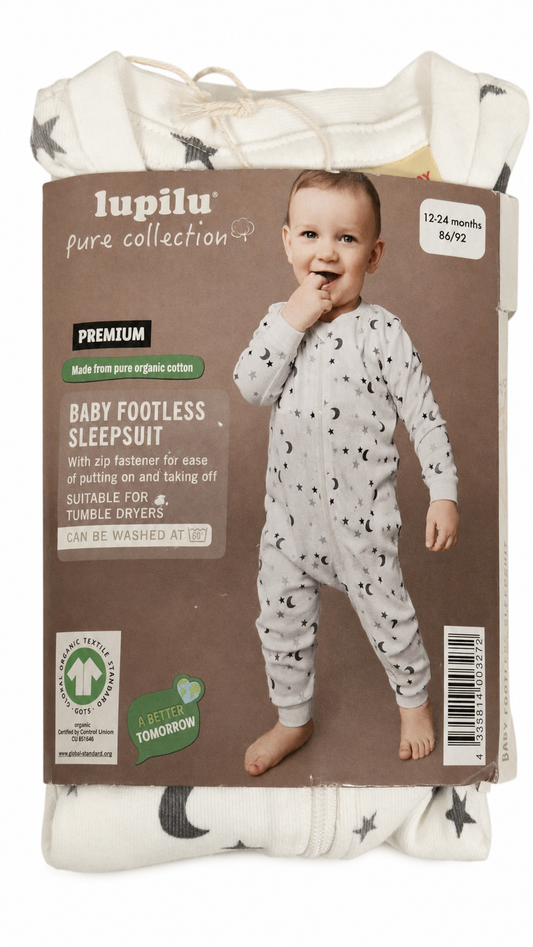 Lupilu Pure Collection baby footless sleepsuit