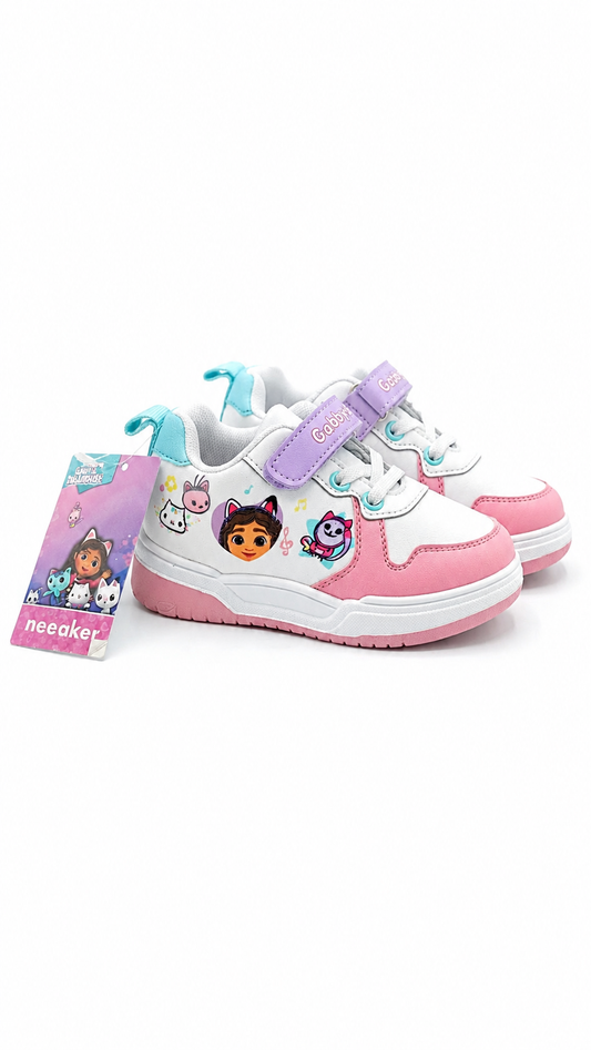 Gabby’s Dollhouse Kids’ Sneakers - Pink & White