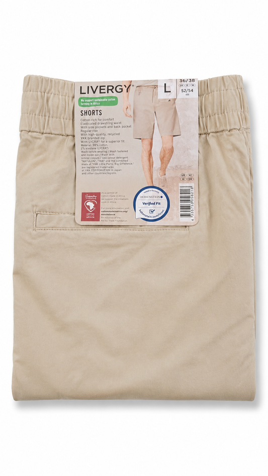 Livergy Men’s Beige Cotton Shorts