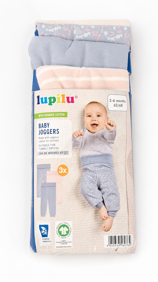 Lupilu Baby Joggers 3-Pack - Organic Cotton