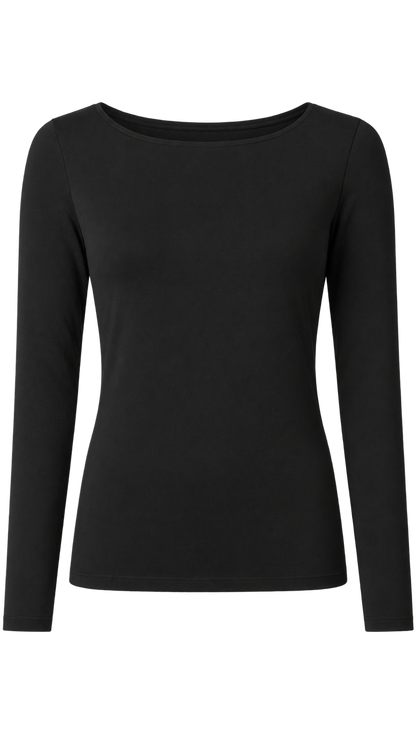 Esmara Women’s Black Long Sleeve Boat Neck Top