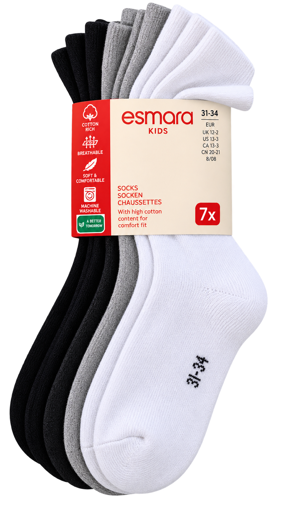Esmara Cotton Socks – 7 Pack