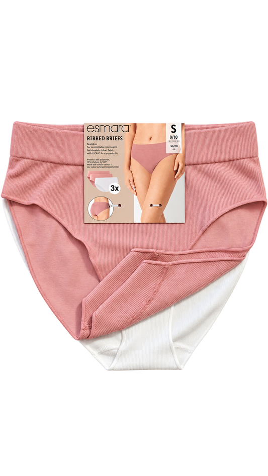 Esmara Ribbed Briefs 3 Pack