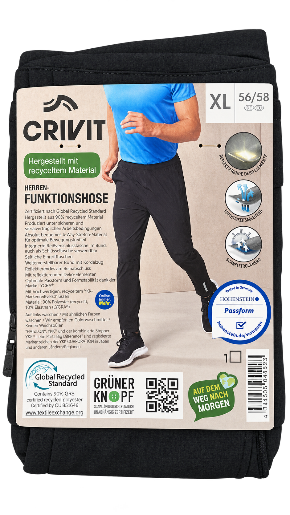 Crivit Men’s Functional Pants – Black