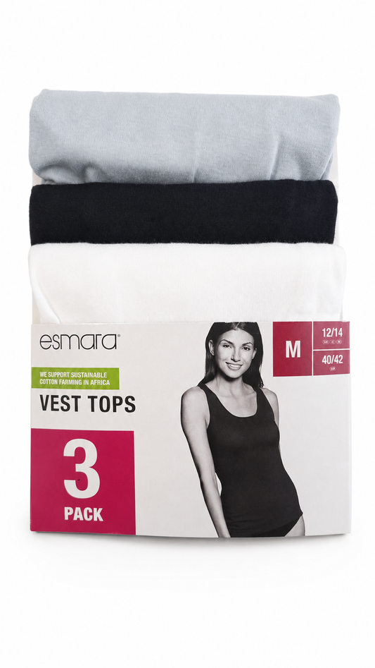 Esmara 3-pack of vest tops