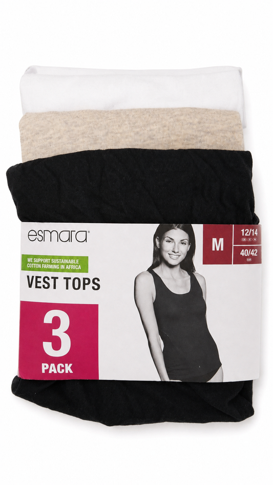 Esmara 3-pack of vest tops