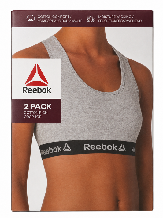 Reebok 2-pack cotton rich crop top
