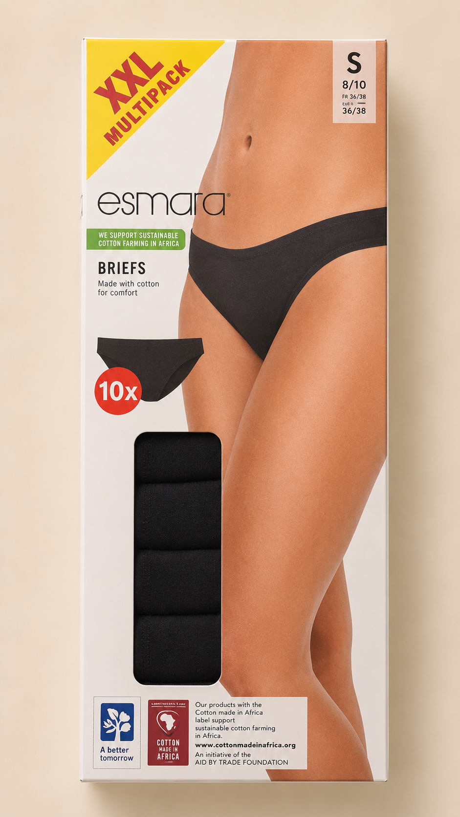 Esmara briefs pack of 10 black