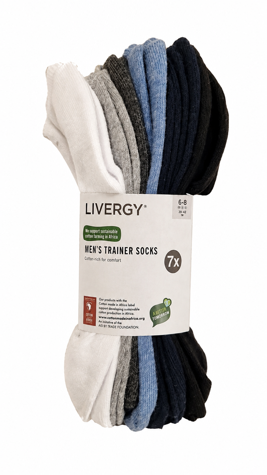 Livergy Men’s 7-Pack Trainer Socks (7 pairs multicolor)