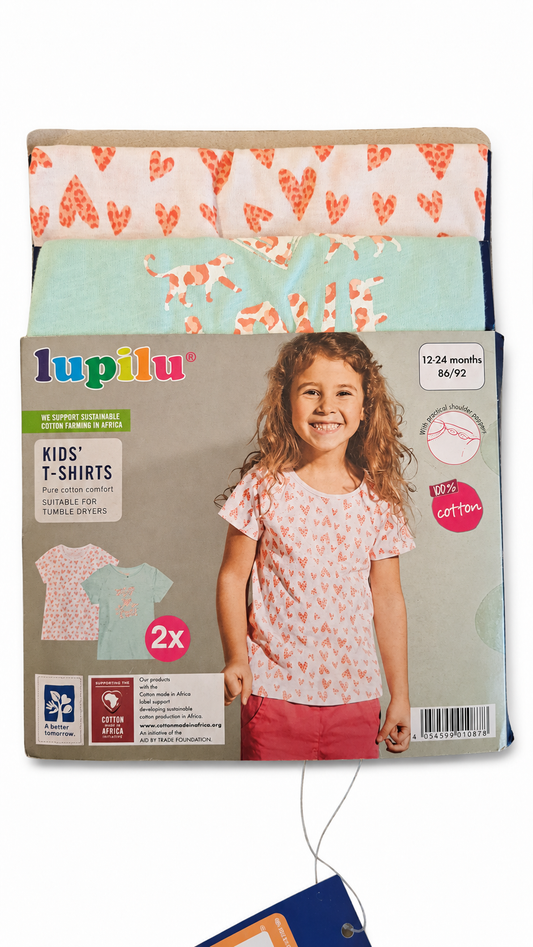 2 Girls Sets (T-Shirts 2-Pack,Shorts 2-Pack)