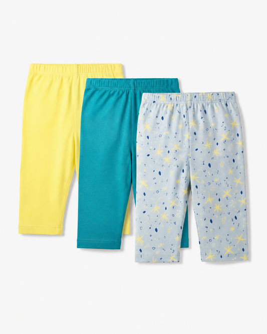 Girls’ Capri Leggings 3-Pack
