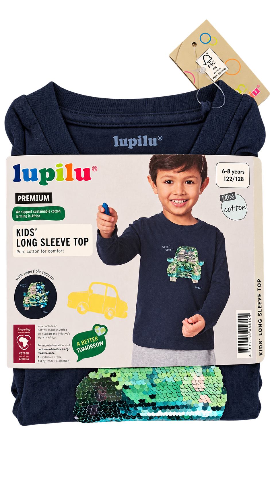 Lupilu Kids’ Long-Sleeve Top – Navy