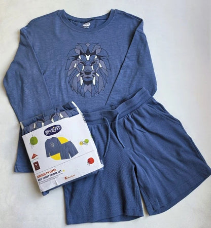 Hip & Hopps Boys’ Short Pajama Set – petrol color