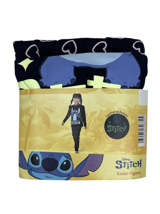 Disney Stitch Kids’ Glow-in-the-Dark Pyjama Set – Navy