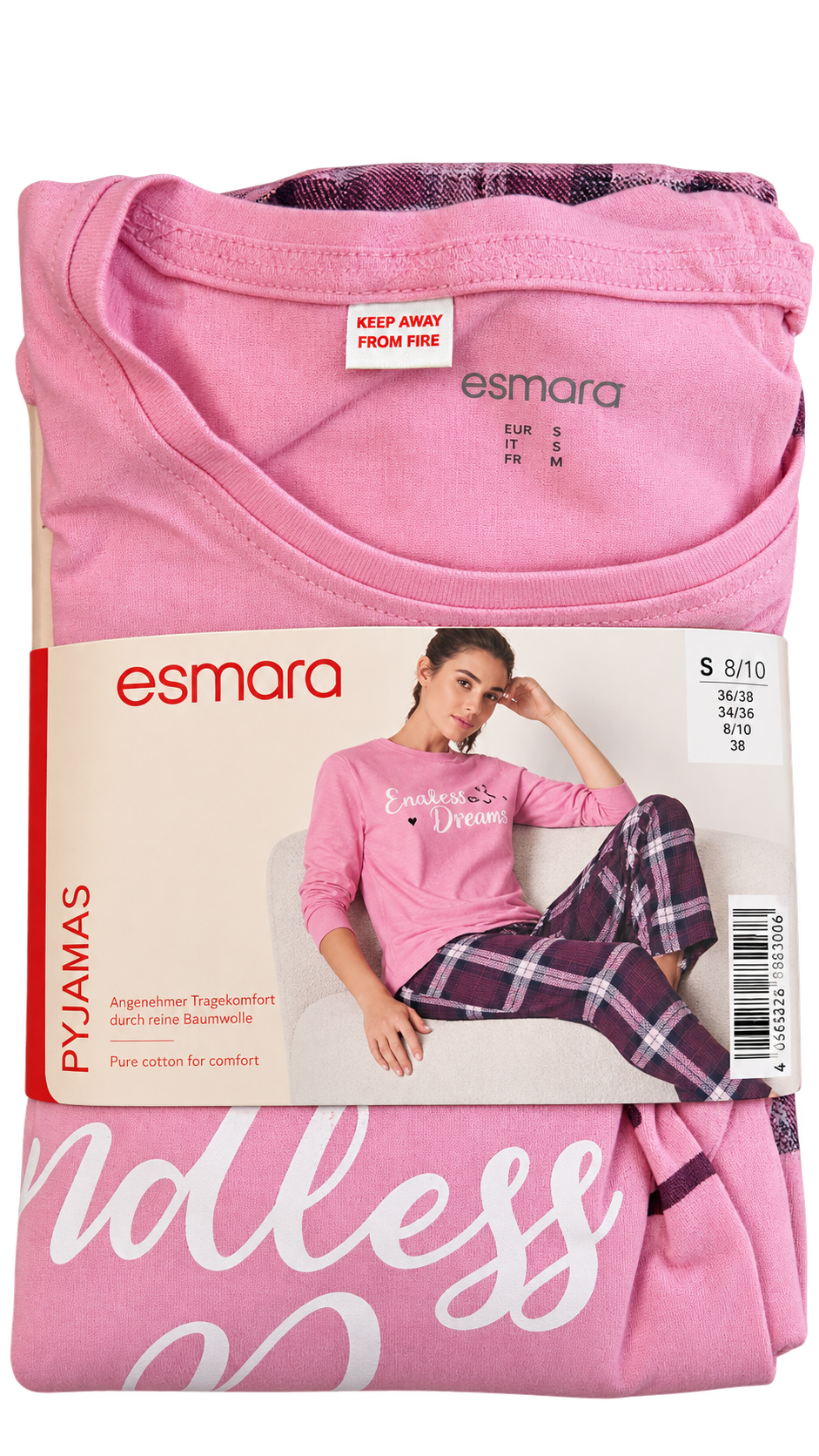 Esmara Women’s Pajama Set – Pink & Plaid