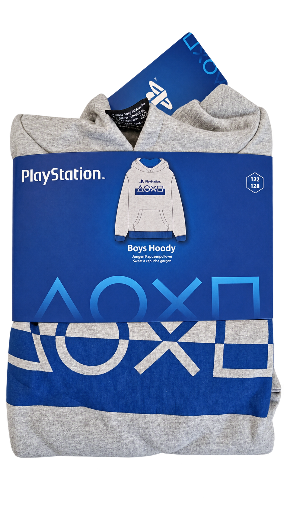 PlayStation Boys’ Hoodie – Grey & Blue(fleece inside)