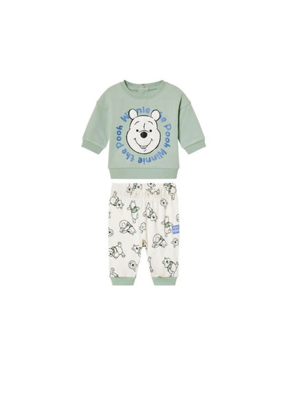 Disney Winnie the Pooh Baby 2-Piece Tracksuit – Green & Cream