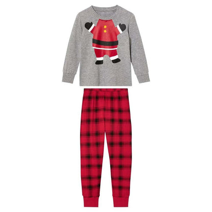 Lupilu Kids’ Christmas Pajama Set – Red & Grey