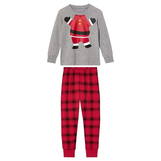 Lupilu Kids’ Christmas Pajama Set – Red & Grey
