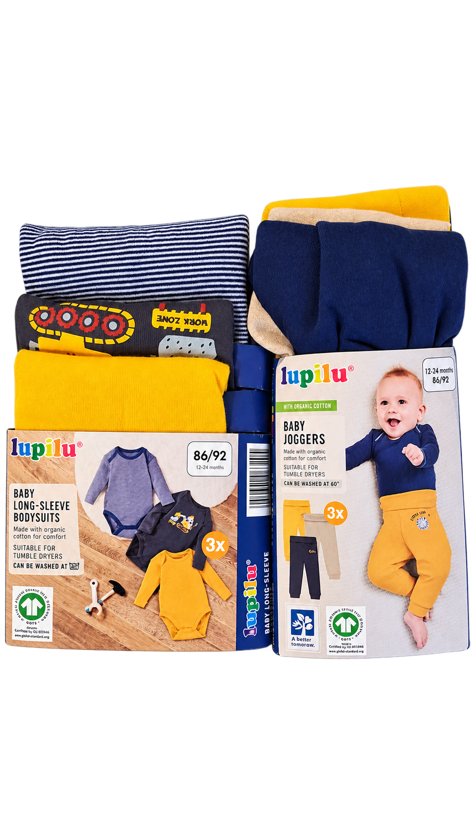 Lupilu Baby Bodysuits & Joggers Set –(3 sets)