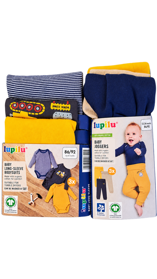 Lupilu Baby Bodysuits & Joggers Set –(3 sets)