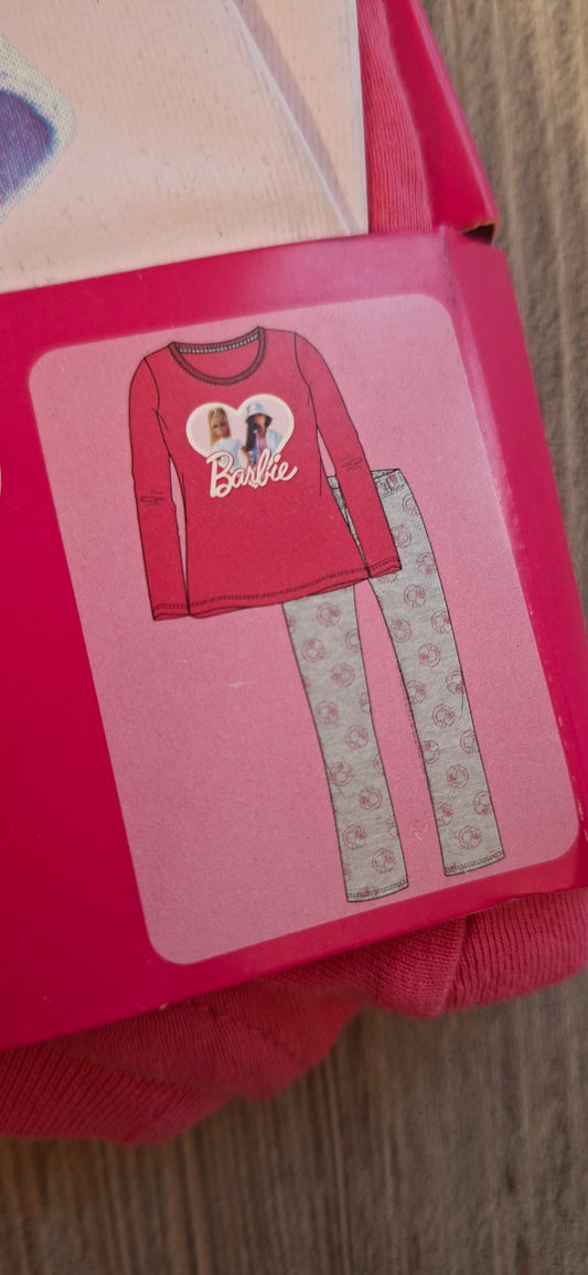 Barbie Girls’ Pajama Set – Pink & Grey