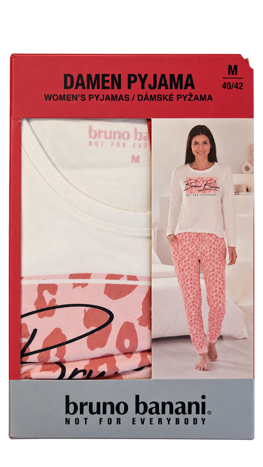 Bruno Banani Women’s Pajama Set – White & Pink