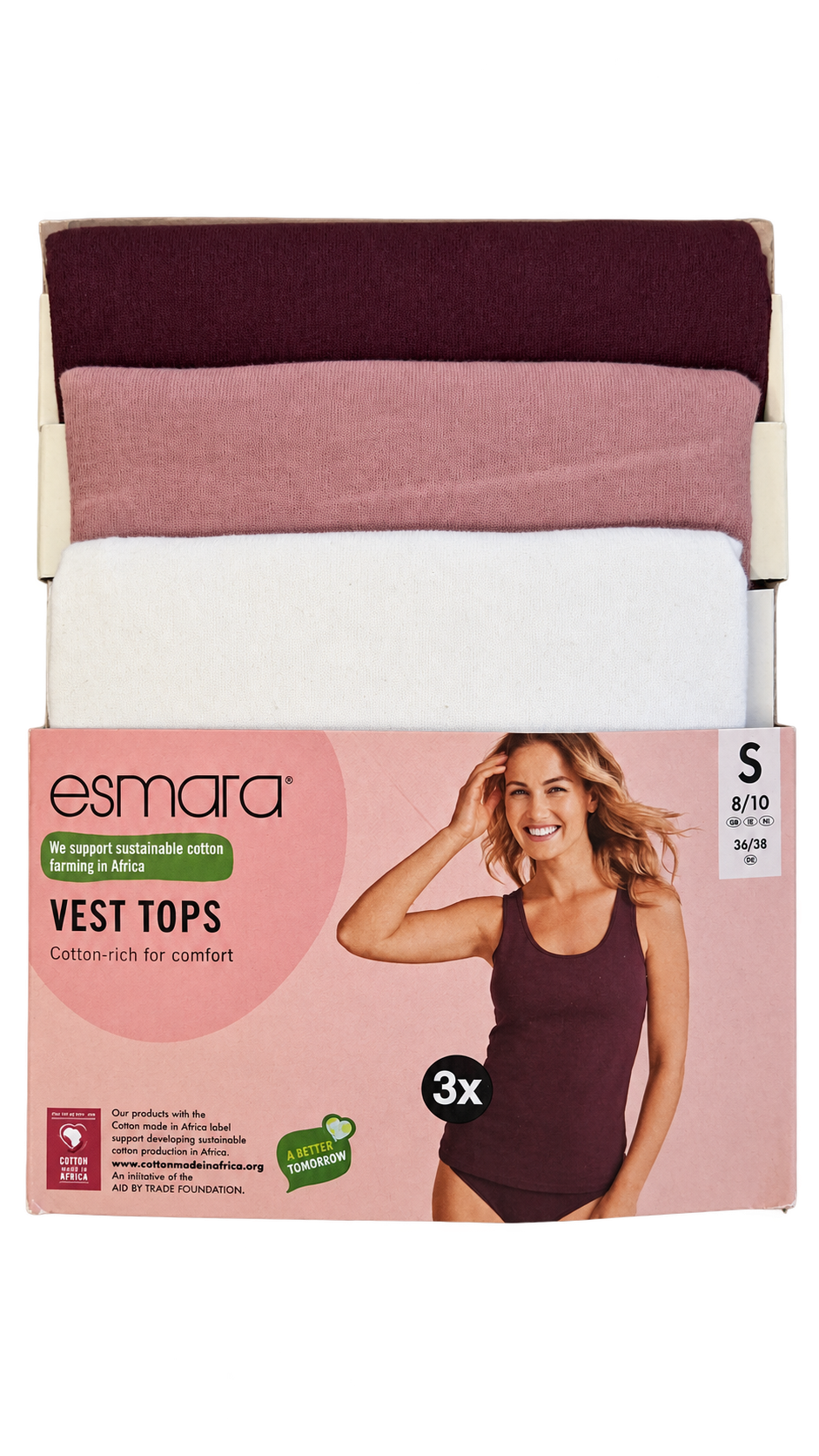 Esmara Women’s  Vest Tops – 3 Pack