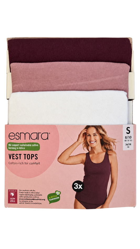 Esmara Women’s  Vest Tops – 3 Pack