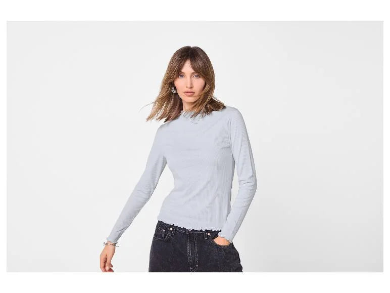 Esmara Women’s Ribbed Long-Sleeve Tops – 2 Pack