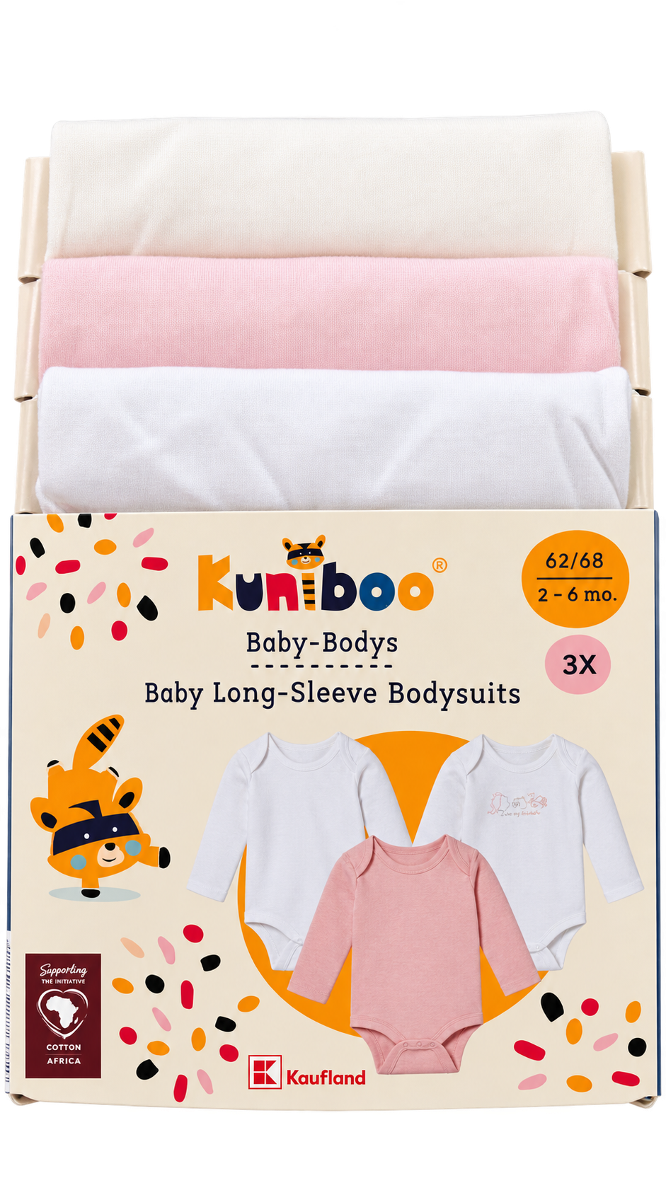 Kuniboo Baby Long-Sleeve Bodysuits 3-Pack